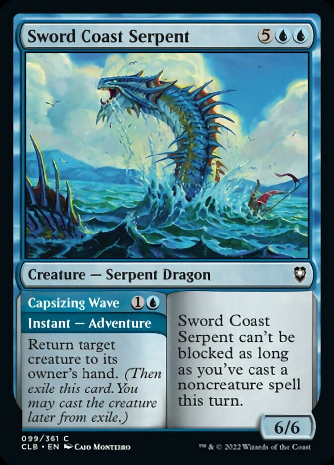 Sword Coast Serpent // Capsizing Wave [Commander Legends: Battle for Baldur's Gate] | Golgari Games