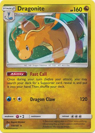 Dragonite (119/181) (Cosmos Holo) [Sun & Moon: Team Up] | Golgari Games