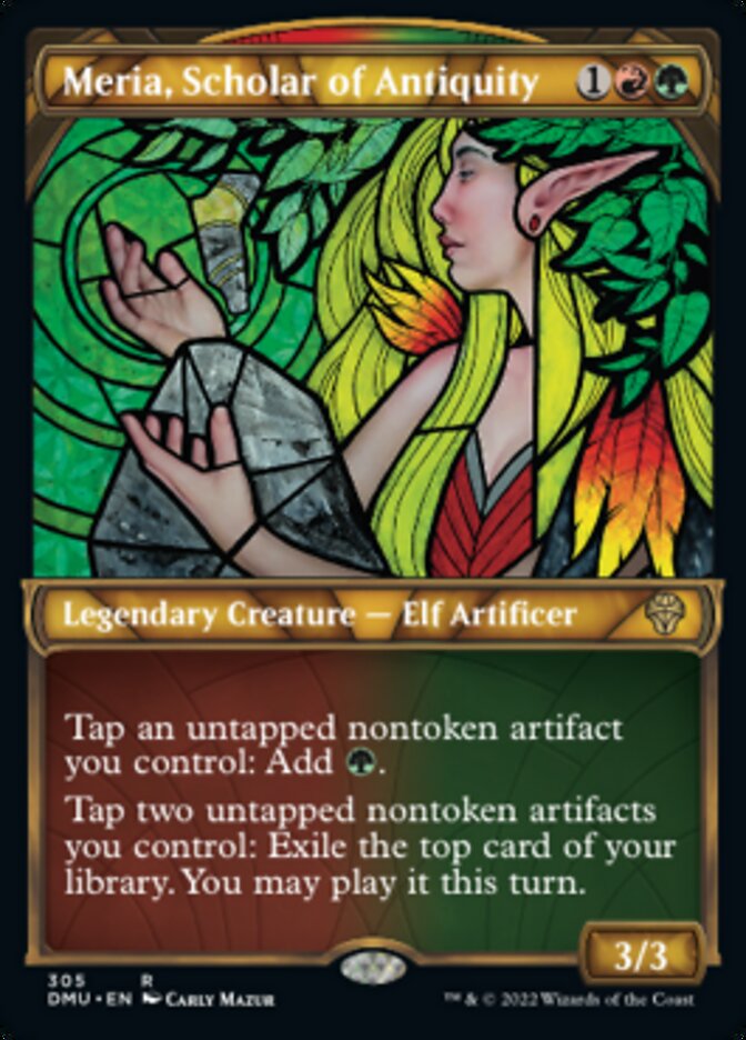 Meria, Scholar of Antiquity (Showcase) [Dominaria United] | Golgari Games