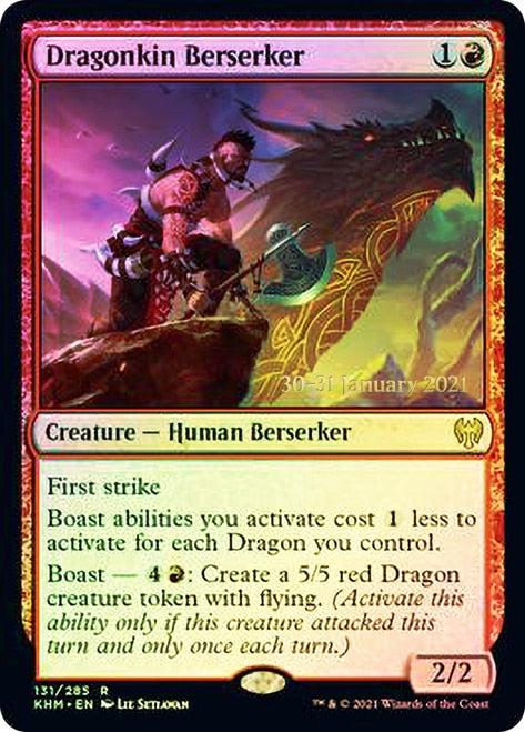 Dragonkin Berserker [Kaldheim Prerelease Promos] | Golgari Games