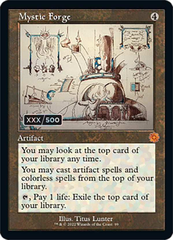 Mystic Forge (Retro Schematic) (Serial Numbered) [The Brothers' War Retro Artifacts] | Local Legends