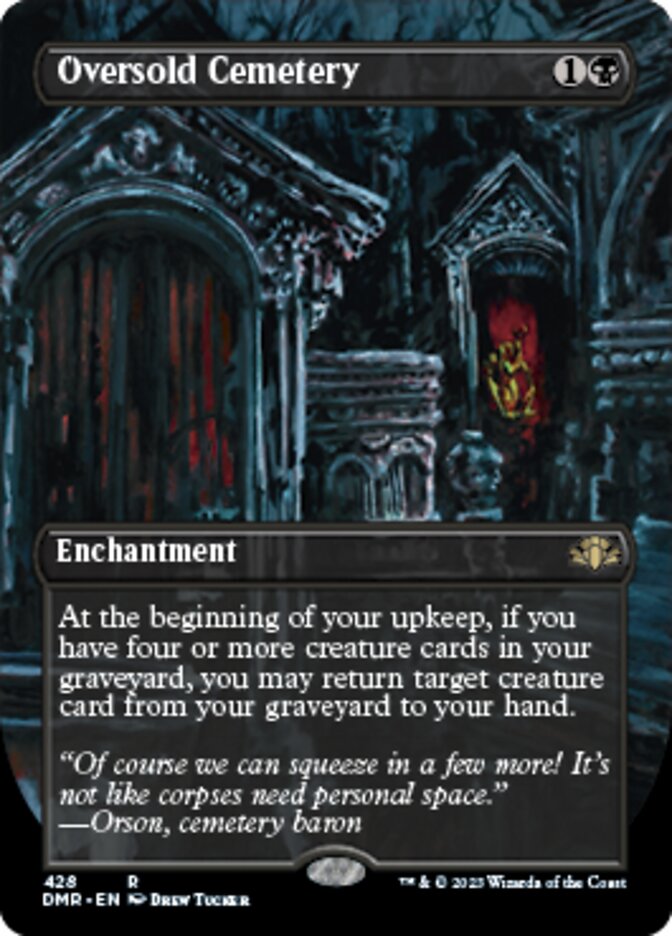 Oversold Cemetery (Borderless Alternate Art) [Dominaria Remastered] | Local Legends