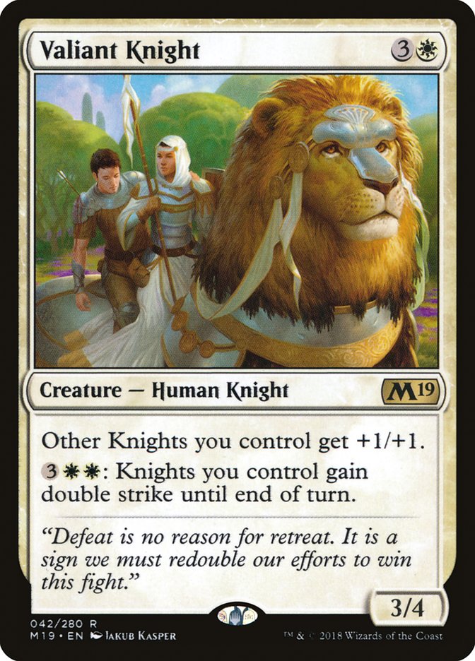 Valiant Knight [Core Set 2019] | Golgari Games