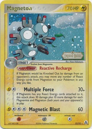 Magneton (22/92) (Stamped) [EX: Legend Maker] | Golgari Games