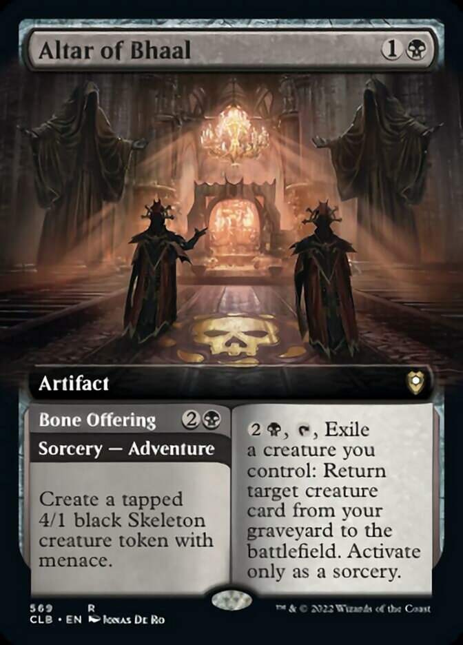 Altar of Bhaal // Bone Offering (Extended Art) [Commander Legends: Battle for Baldur's Gate] | Golgari Games