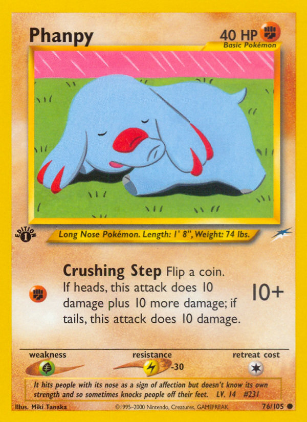Phanpy (76/105) [Neo Destiny 1st Edition] | Local Legends