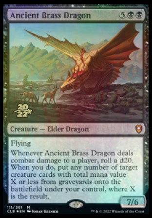 Ancient Brass Dragon [Commander Legends: Battle for Baldur's Gate Prerelease Promos] | Local Legends