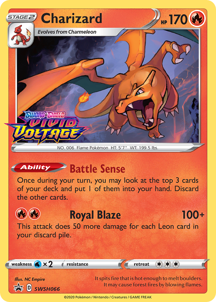 Charizard (SWSH066) (Prerelease Promo) [Sword & Shield: Black Star Promos] | Golgari Games