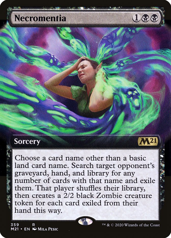 Necromentia (Extended Art) [Core Set 2021] | Local Legends