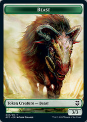 Beast // Dragon Spirit Double-sided Token [Dungeons & Dragons: Adventures in the Forgotten Realms Commander Tokens] | Golgari Games