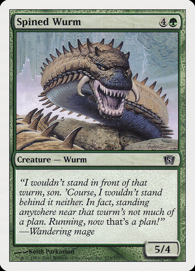 Spined Wurm [Eighth Edition] | Golgari Games