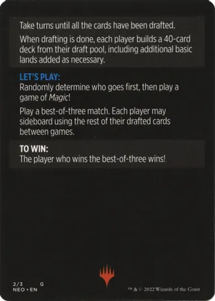 Winchester Draft (Magic Minigame) [Kamigawa: Neon Dynasty Minigame] | Local Legends