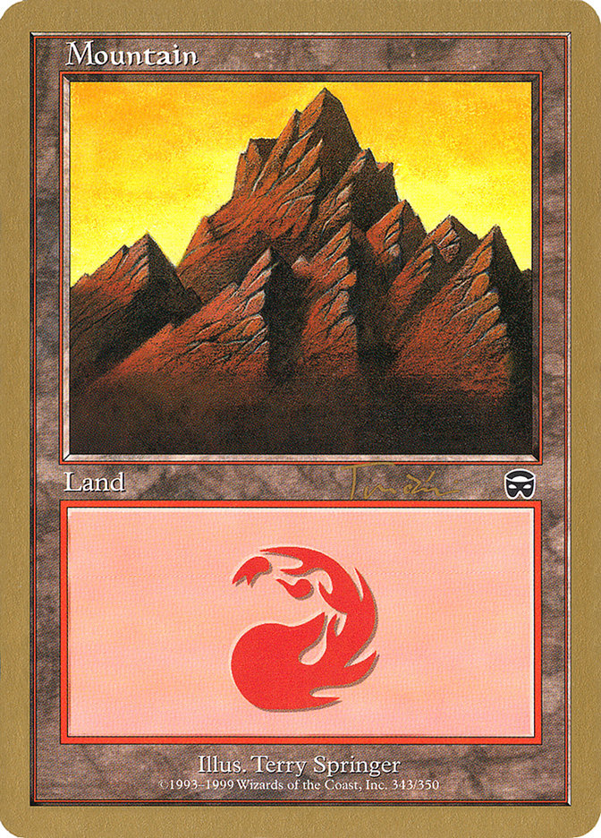 Mountain (jt343) (Jan Tomcani) (MMQ) [World Championship Decks 2001] | Golgari Games