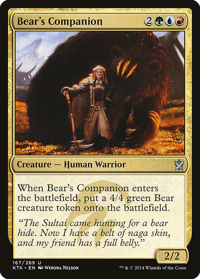 Bear's Companion [Khans of Tarkir] | Golgari Games