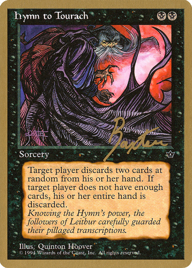 Hymn to Tourach (Cloak) (George Baxter) [Pro Tour Collector Set] | Local Legends