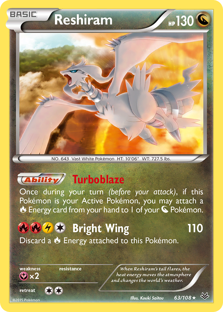 Reshiram (63/108) [XY: Roaring Skies] | Golgari Games