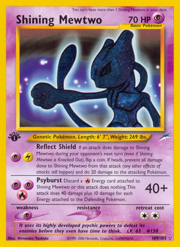 Shining Mewtwo (109/105) [Neo Destiny 1st Edition] | Golgari Games