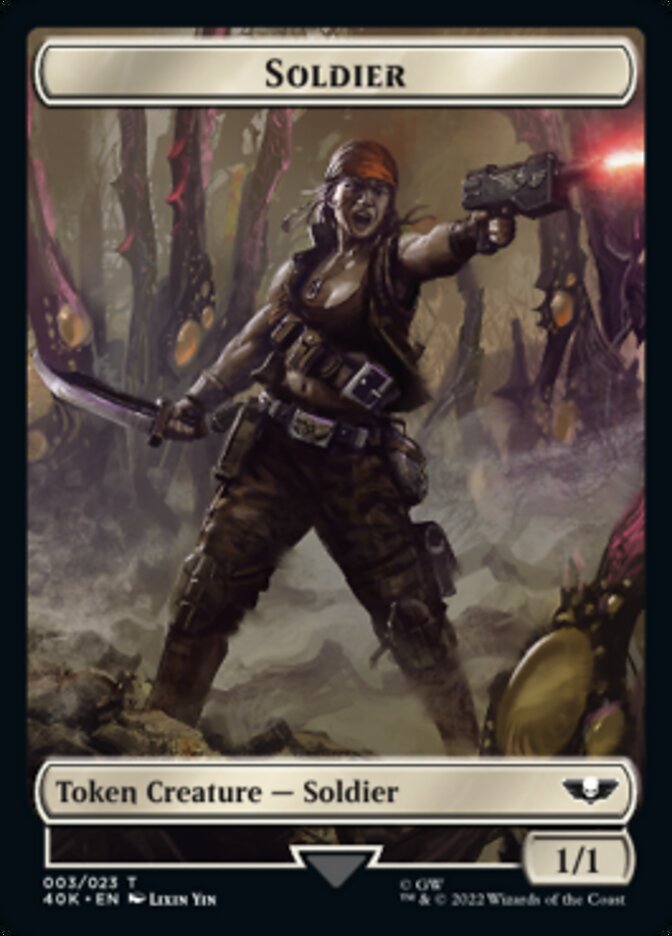 Soldier (003) // Sicarian Infiltrator Double-sided Token [Universes Beyond: Warhammer 40,000 Tokens] | Local Legends