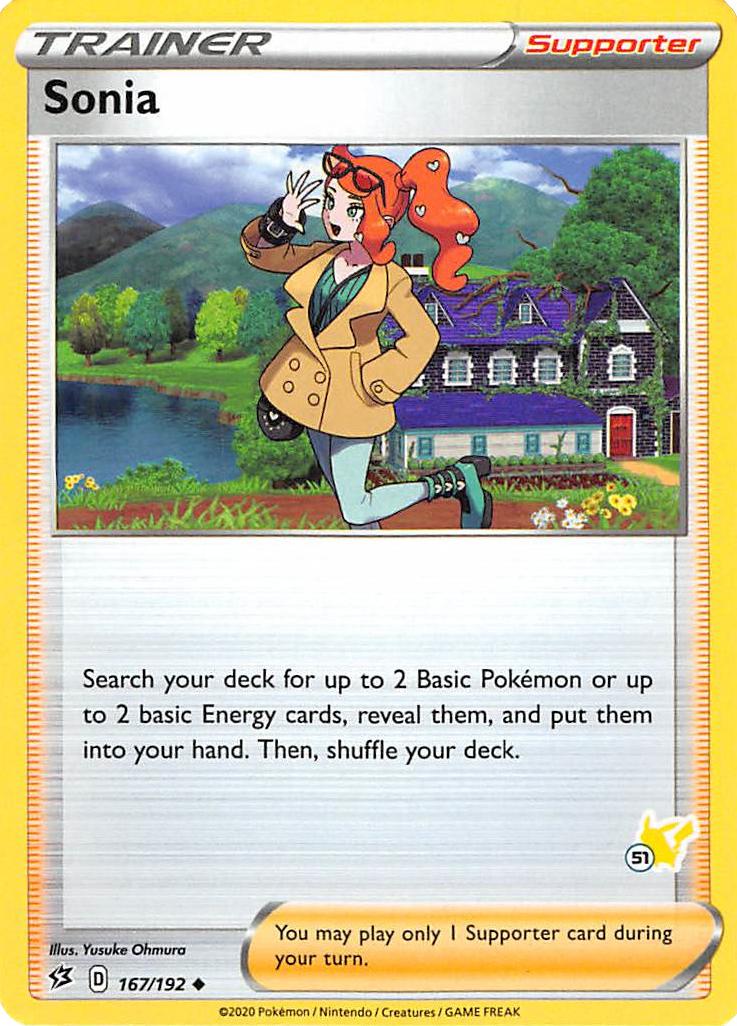 Sonia (167/192) (Pikachu Stamp #51) [Battle Academy 2022] | Golgari Games