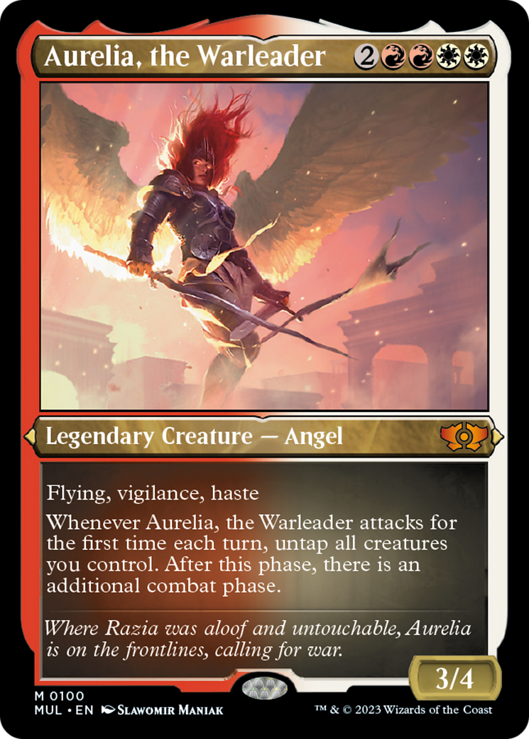 Aurelia, the Warleader (Foil Etched) [Multiverse Legends] | Local Legends