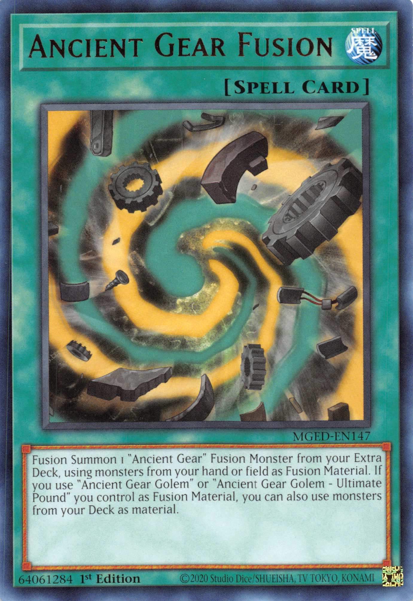 Ancient Gear Fusion [MGED-EN147] Rare | Golgari Games