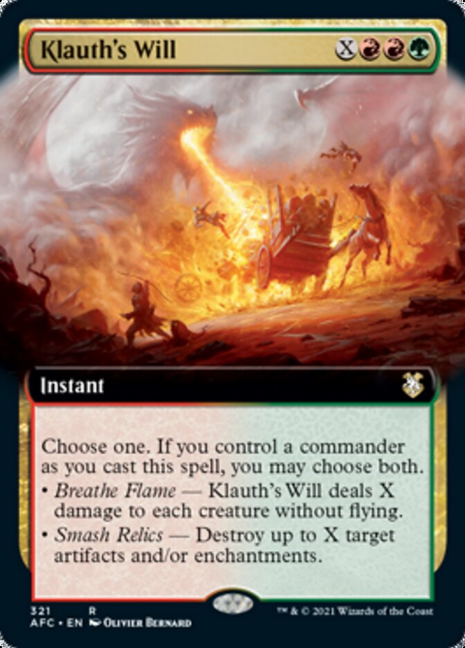 Klauth's Will (Extended Art) [Dungeons & Dragons: Adventures in the Forgotten Realms Commander] | Local Legends