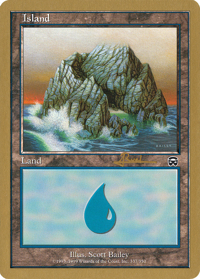 Island (ar337) (Antoine Ruel) [World Championship Decks 2001] | Golgari Games