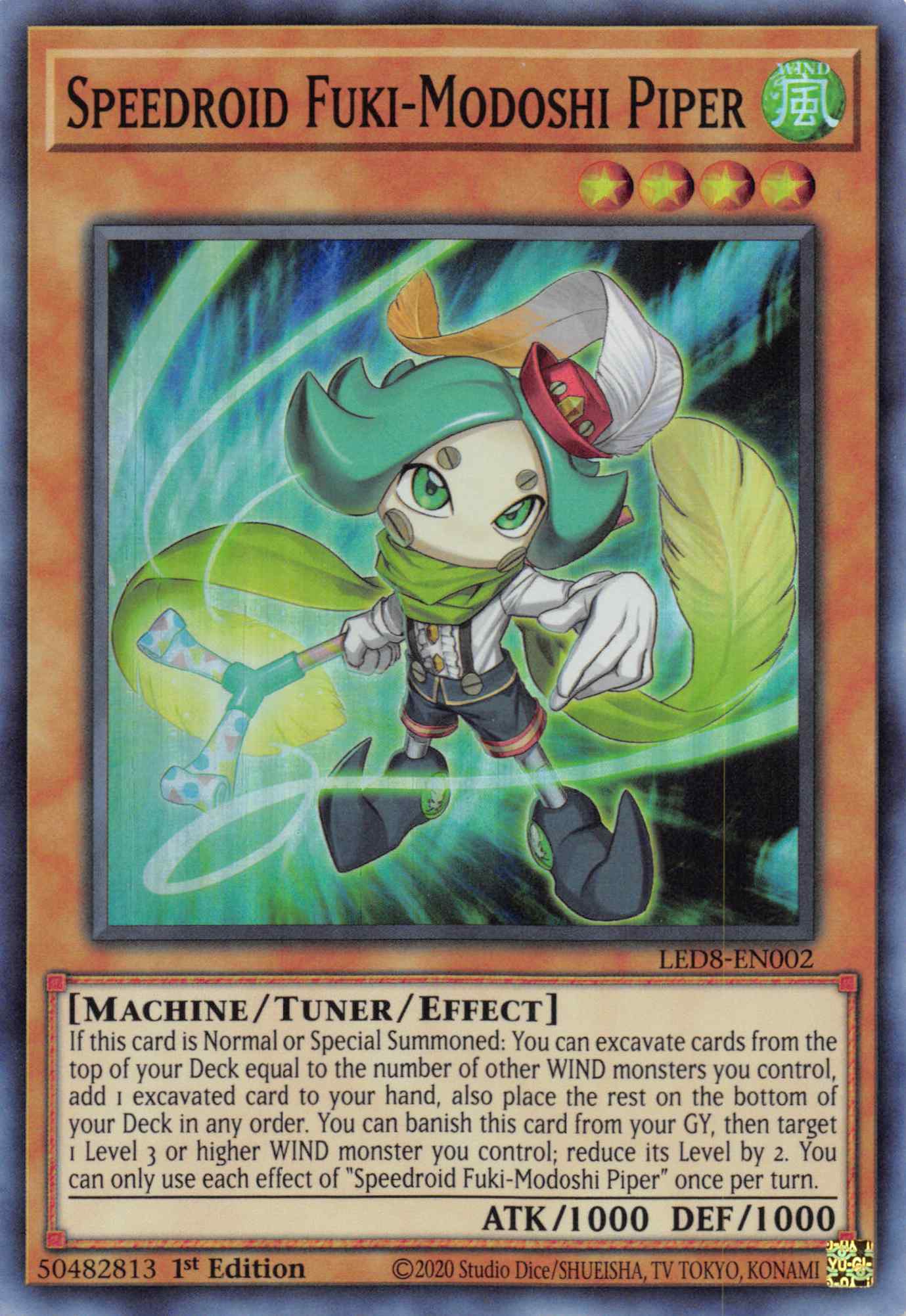 Speedroid Fuki-Modoshi Piper [LED8-EN002] Super Rare | Golgari Games