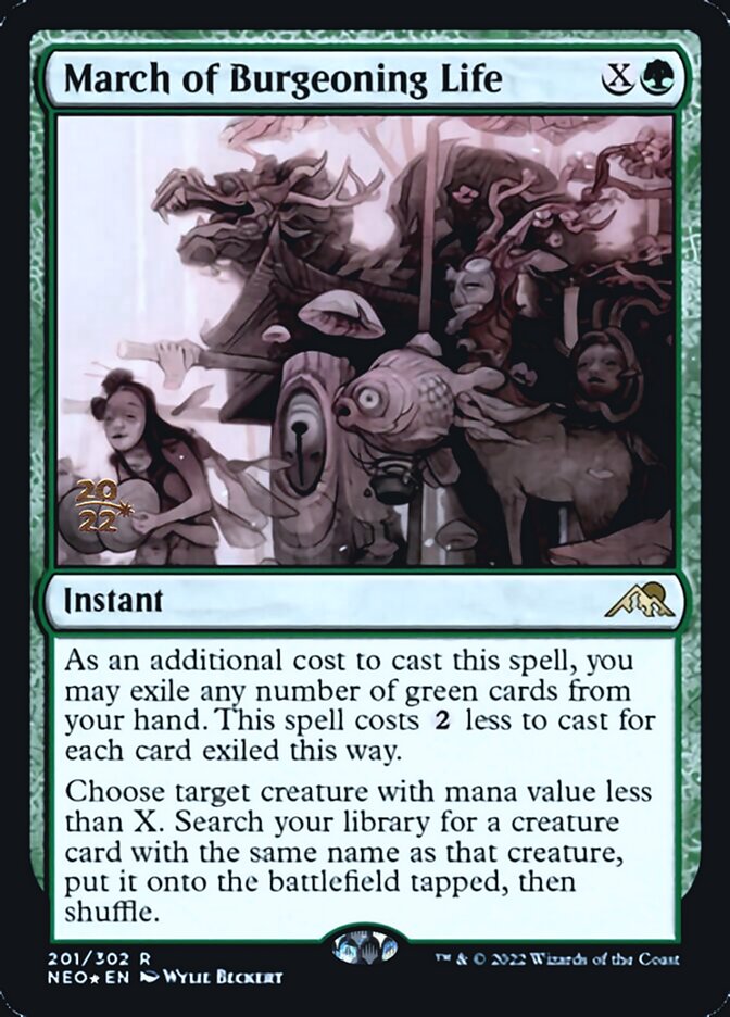 March of Burgeoning Life [Kamigawa: Neon Dynasty Prerelease Promos] | Local Legends