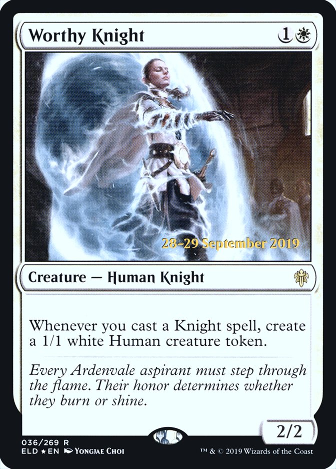 Worthy Knight [Throne of Eldraine Prerelease Promos] | Golgari Games