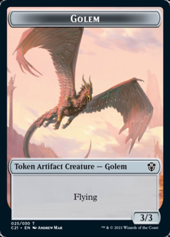 Golem // Thopter Token (025/030) [Commander 2021 Tokens] | Golgari Games