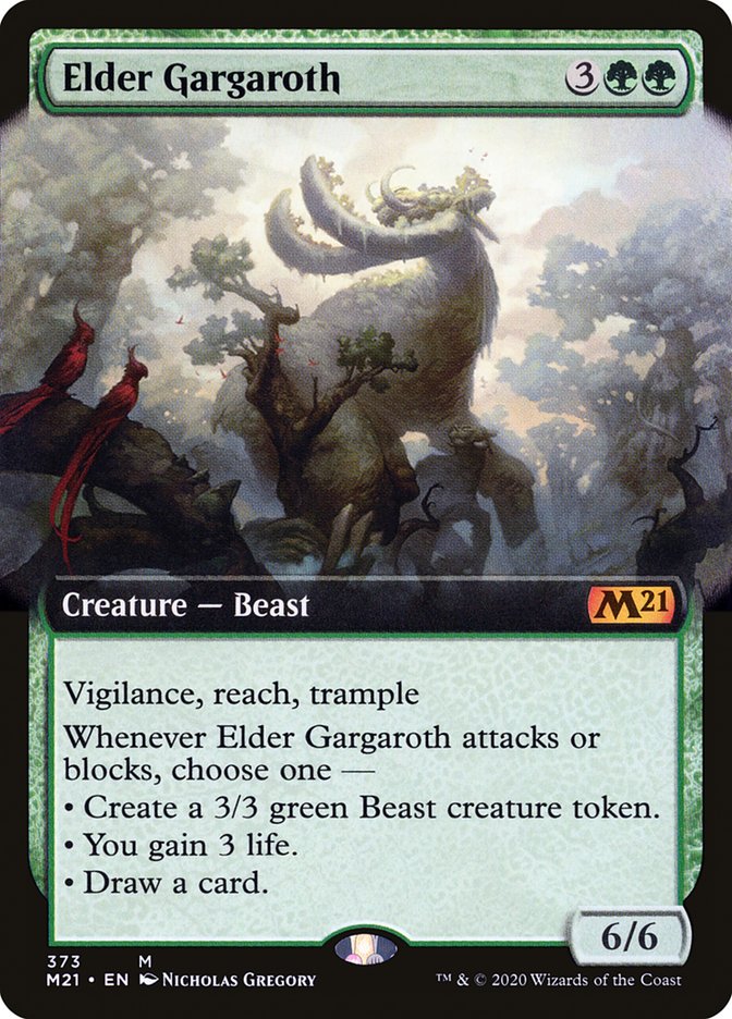 Elder Gargaroth (Extended Art) [Core Set 2021] | Local Legends