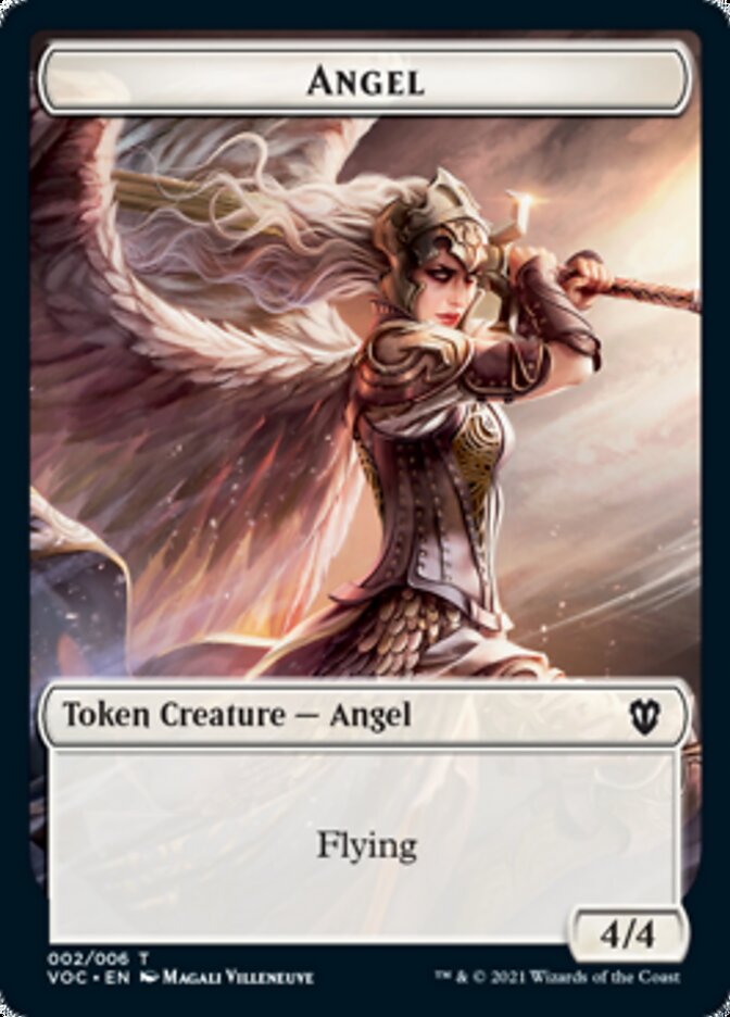 Angel // Clue Double-sided Token [Innistrad: Crimson Vow Commander Tokens] | Golgari Games