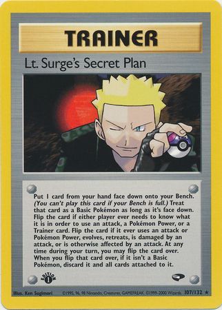 Lt. Surge's Secret Plan (107/132) [Gym Challenge 1st Edition] | Golgari Games