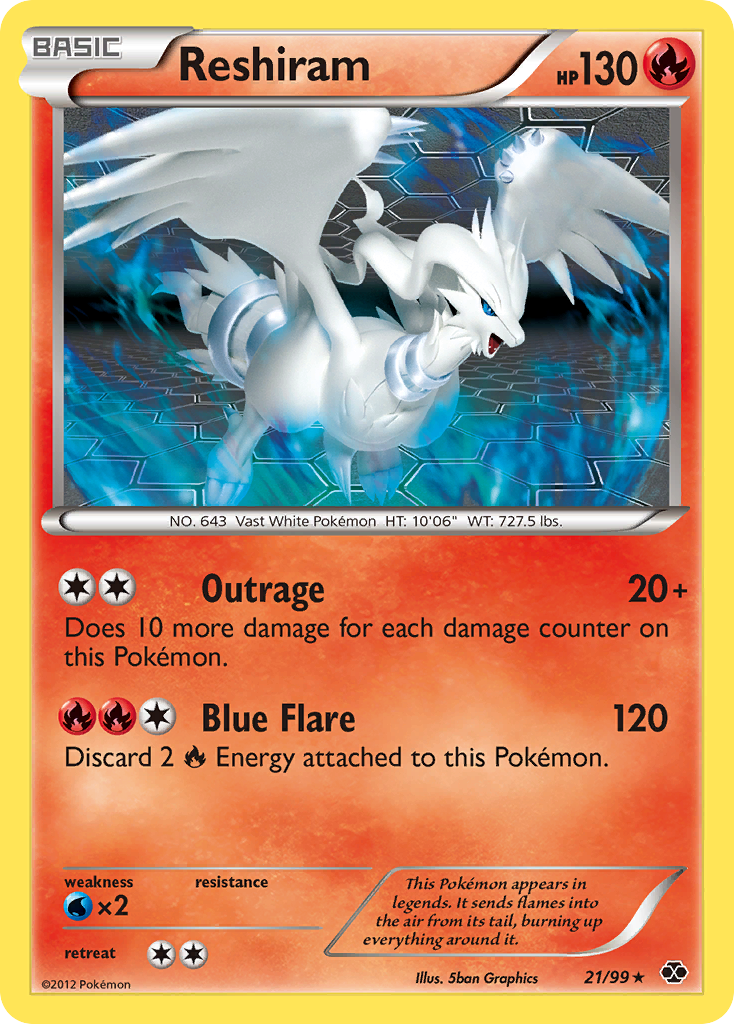 Reshiram (21/99) [Black & White: Next Destinies] | Golgari Games