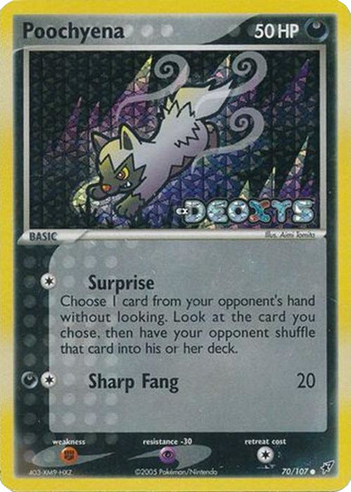 Poochyena (70/107) (Stamped) [EX: Deoxys] | Golgari Games