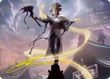 Naomi, Pillar of Order Art Card (Gold-Stamped Signature) [Kamigawa: Neon Dynasty Art Series] | Golgari Games