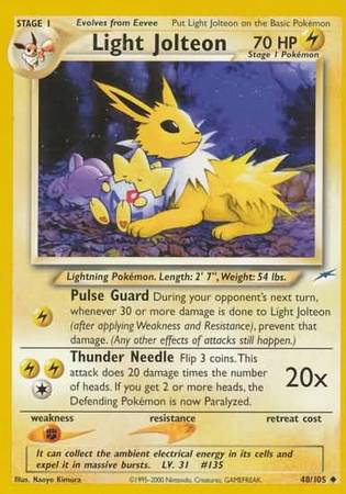 Light Jolteon (48/105) [Neo Destiny Unlimited] | Golgari Games