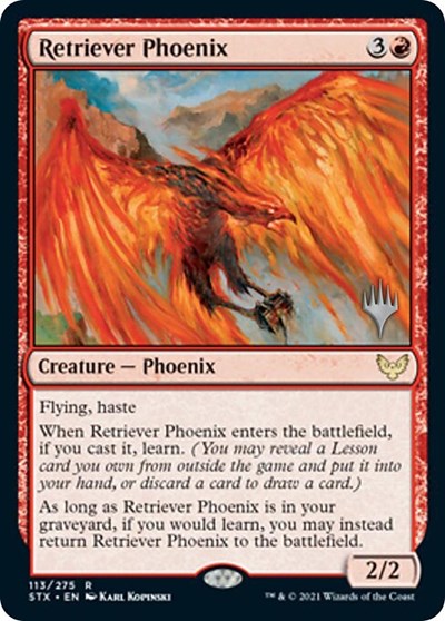 Retriever Phoenix (Promo Pack) [Strixhaven: School of Mages Promos] | Golgari Games