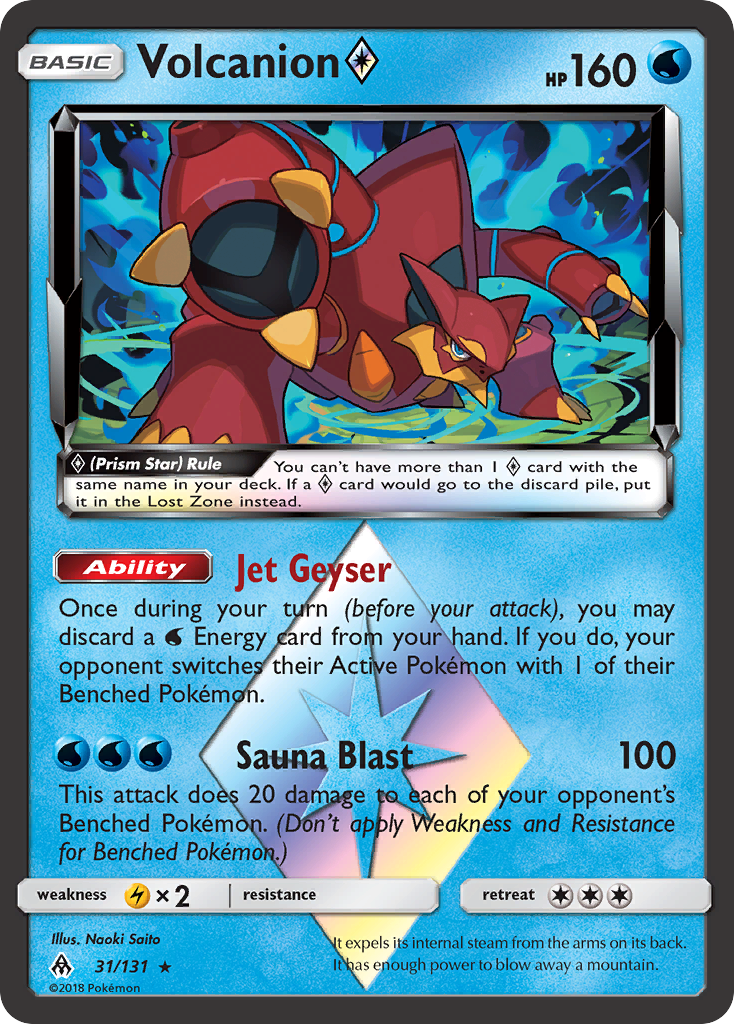 Volcanion (31/131) (Prism Star) [Sun & Moon: Forbidden Light] | Golgari Games