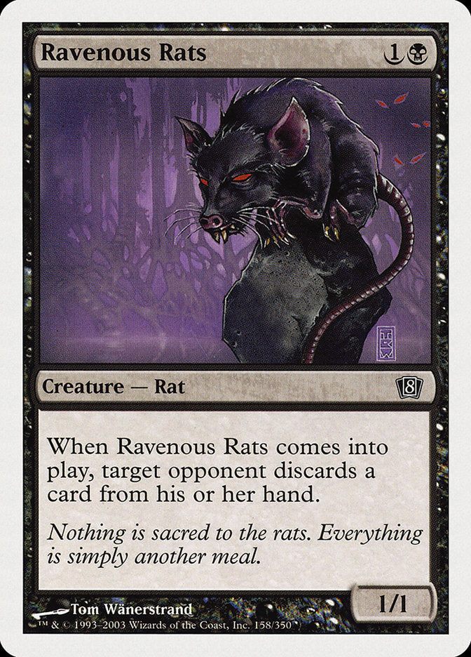 Ravenous Rats [Eighth Edition] | Golgari Games