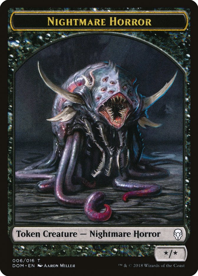 Nightmare Horror Token [Dominaria Tokens] | Golgari Games