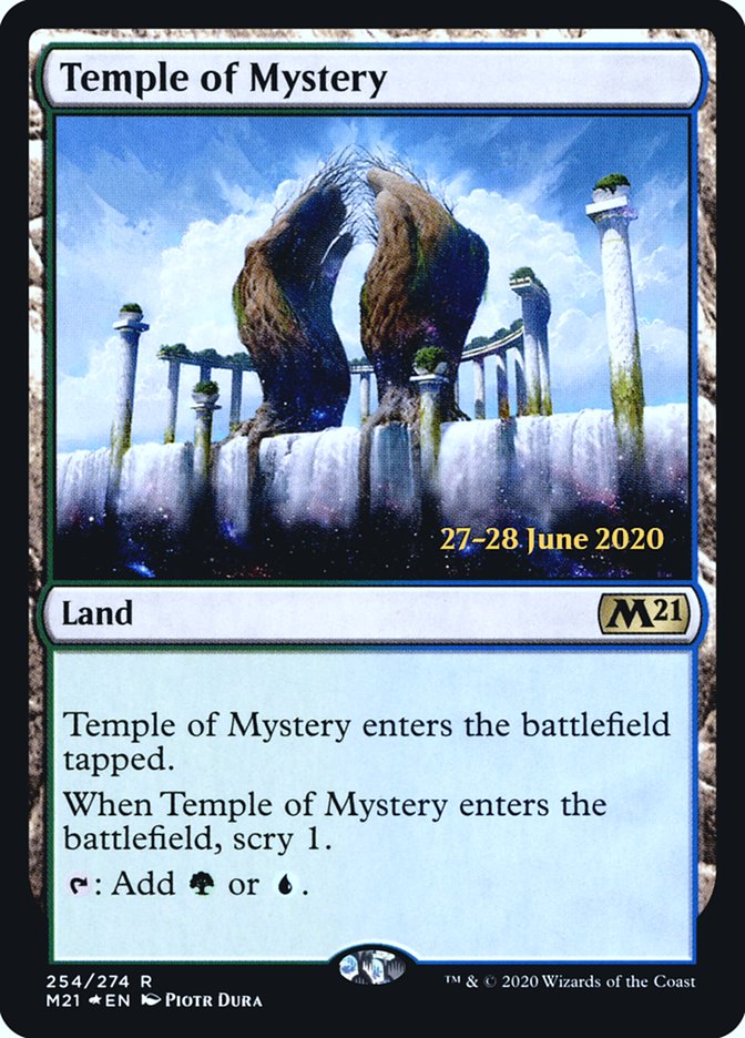 Temple of Mystery [Core Set 2021 Prerelease Promos] | Golgari Games