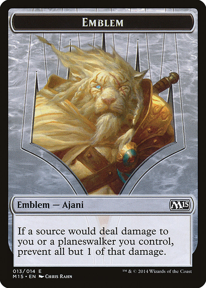 Ajani Steadfast Emblem [Magic 2015 Tokens] | Local Legends