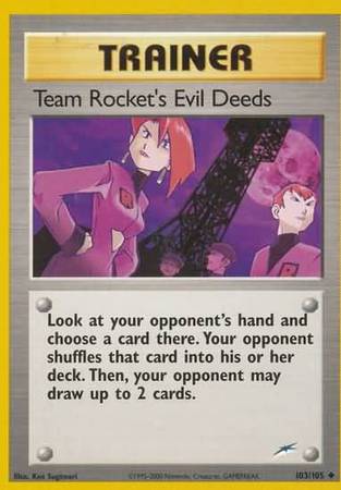 Team Rocket's Evil Deeds (103/105) [Neo Destiny Unlimited] | Golgari Games