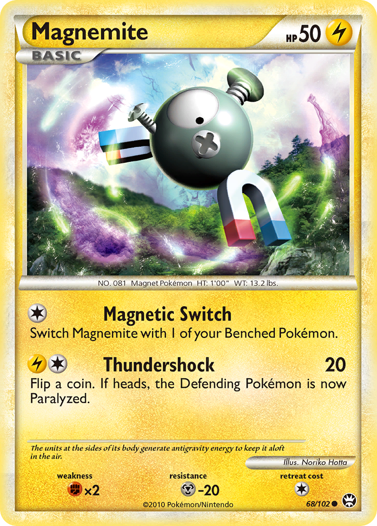 Magnemite (68/102) [HeartGold & SoulSilver: Triumphant] | Golgari Games