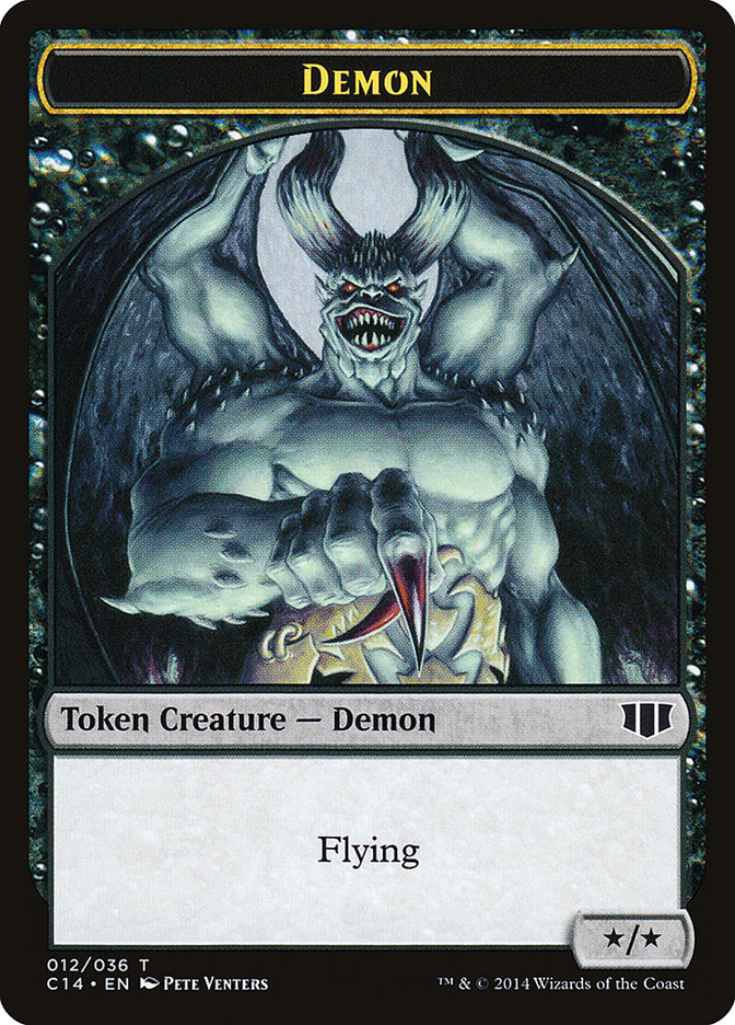 Demon (012/036) // Zombie (016/036) Double-sided Token [Commander 2014 Tokens] | Golgari Games