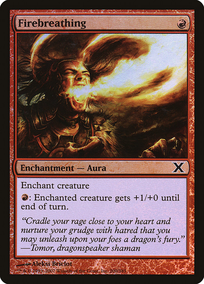 Firebreathing (Premium Foil) [Tenth Edition] | Local Legends