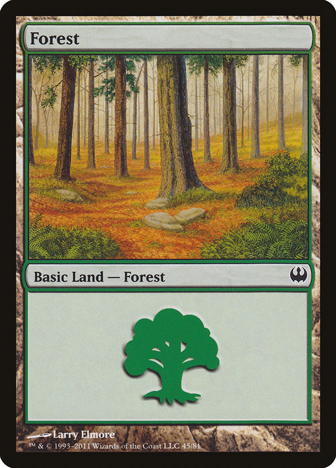 Forest (45) [Duel Decks: Knights vs. Dragons] | Local Legends