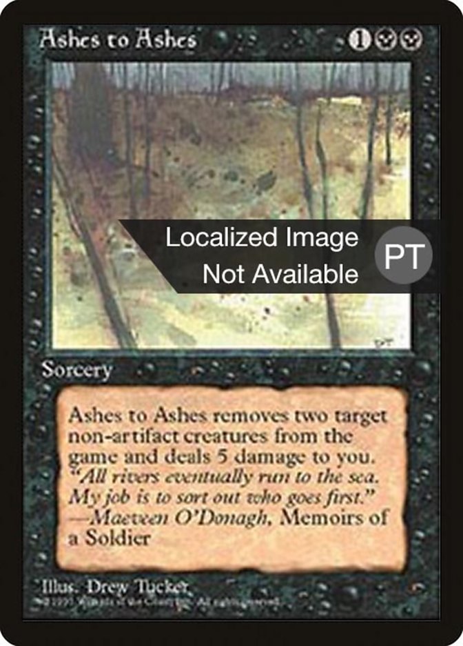 Ashes to Ashes [Fourth Edition (Foreign Black Border)] | Golgari Games